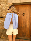 Blouse MIRA bleu ciel