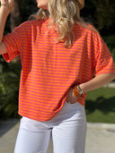 Tee-shirt CANDY orange&rose